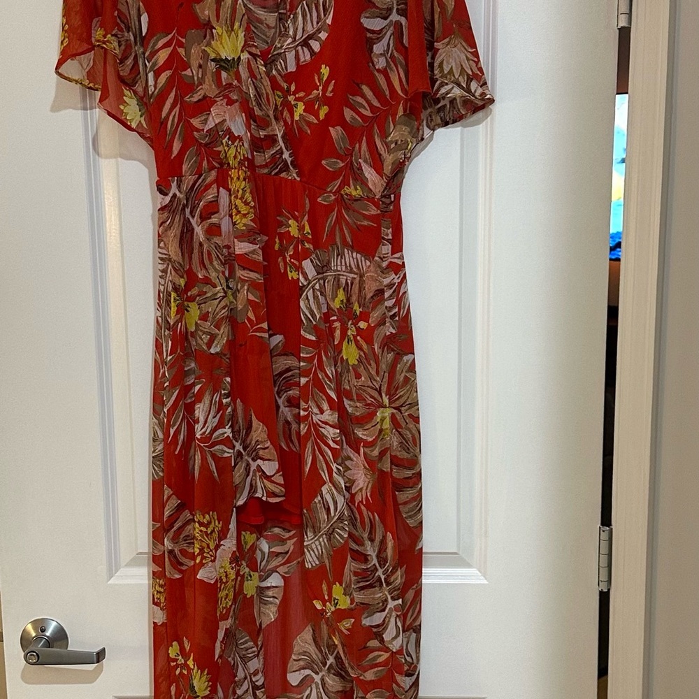 Floral Red Dress